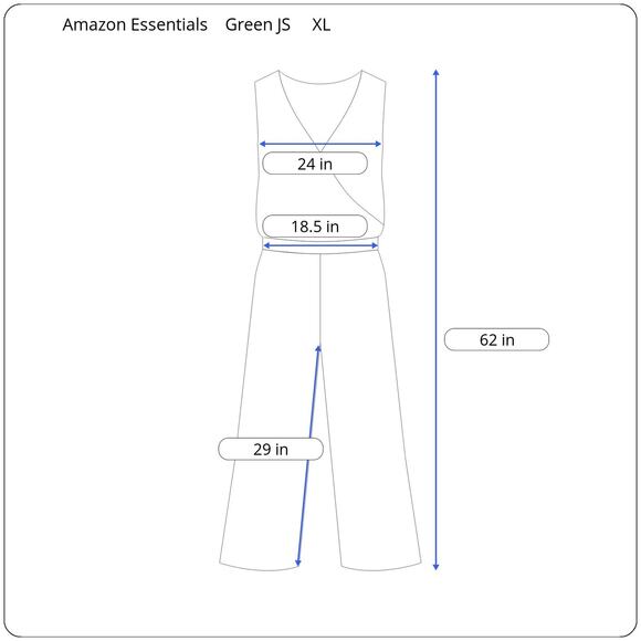 Amazon‎ Essentials Sleeveless Scoopneck Wide-Leg Jumpsuit Women's XL Loungewear - Picture 7 of 7